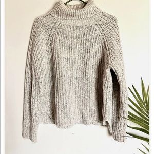 Vintage 90s Y2K Abercrombie and Fitch turtle necklace sweater gray cozy